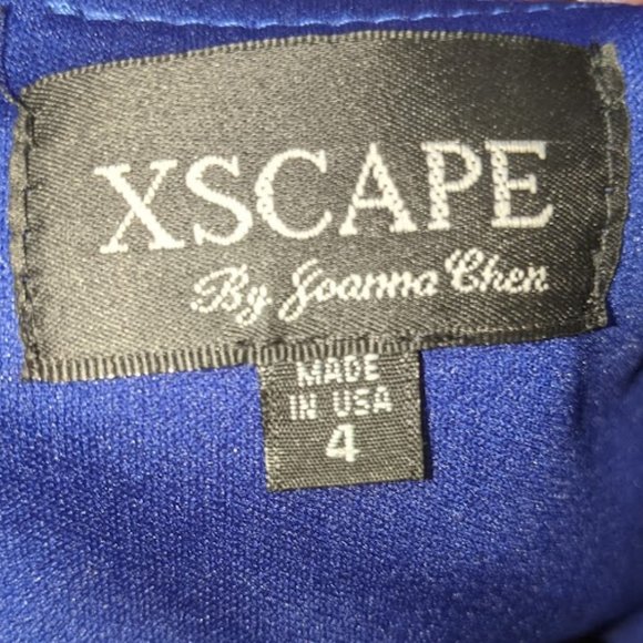 Quality Royal Blue Peplum Lace Dress Size 4 - Picture 6 of 6